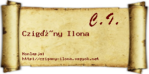 Czigány Ilona névjegykártya