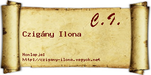 Czigány Ilona névjegykártya