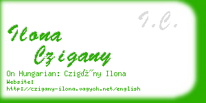 ilona czigany business card